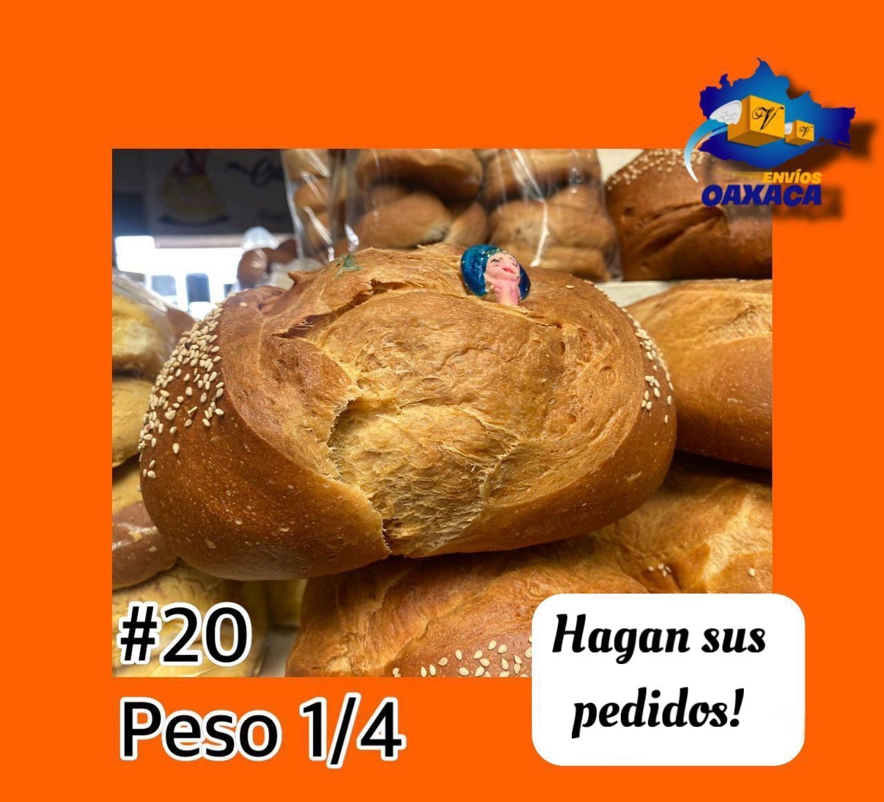 Pan De Muerto Oaxaqueño un cuarto